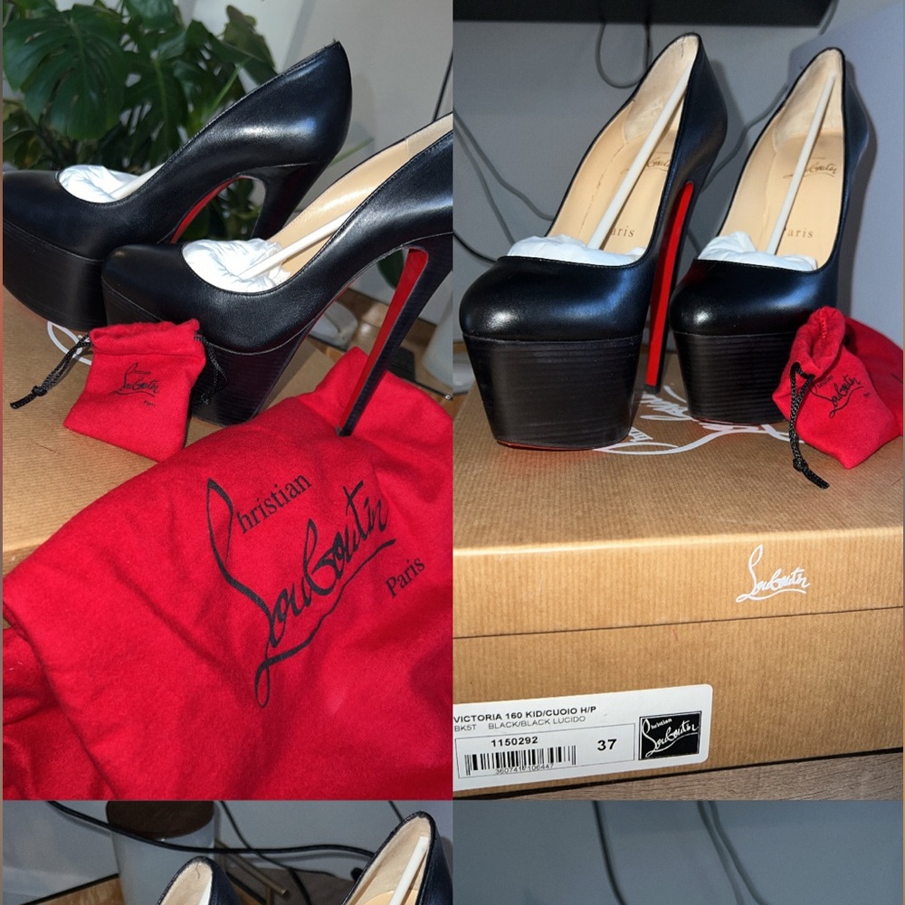 Christian Louboutin platform heels- Victoria Black